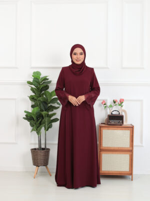 ABAYA IRIS - Maroon