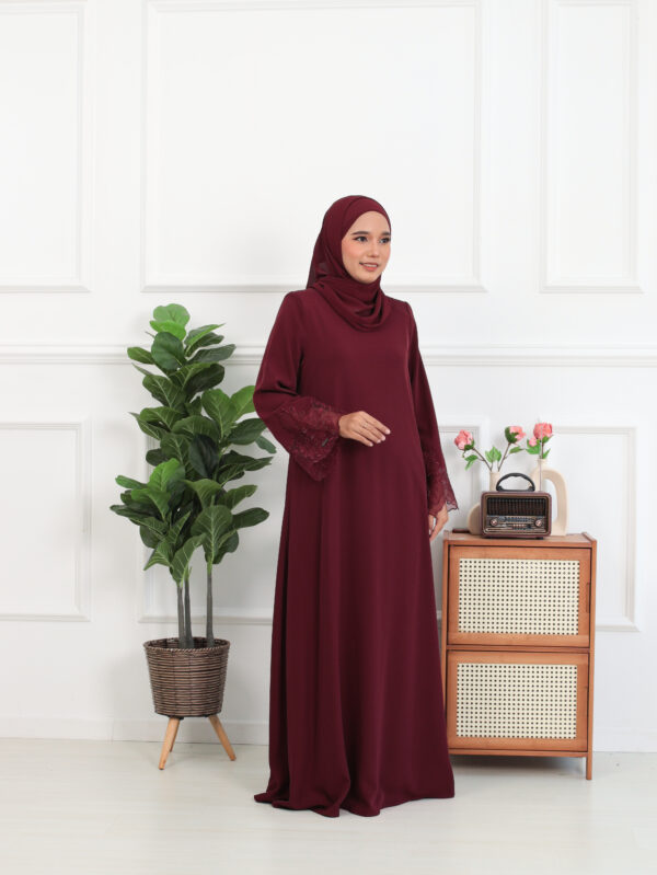 ABAYA IRIS - Maroon