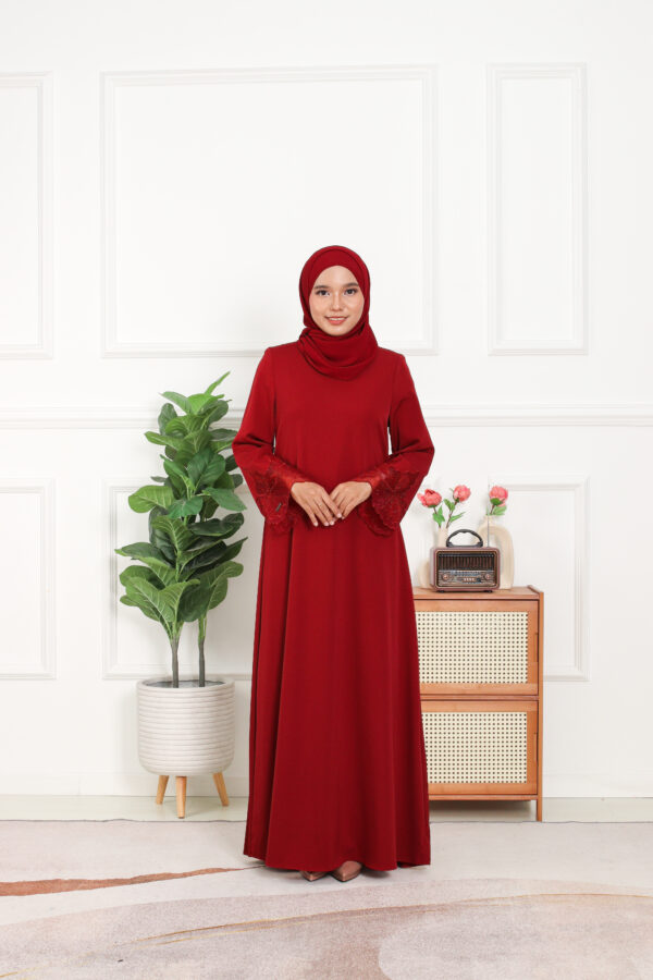 ABAYA IRIS - Scarlet Red