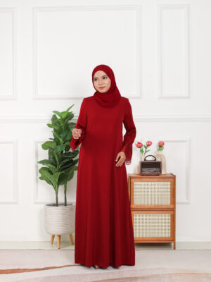 ABAYA IRIS - Scarlet Red