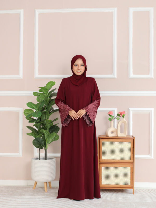 ABAYA DHIA- Maroon
