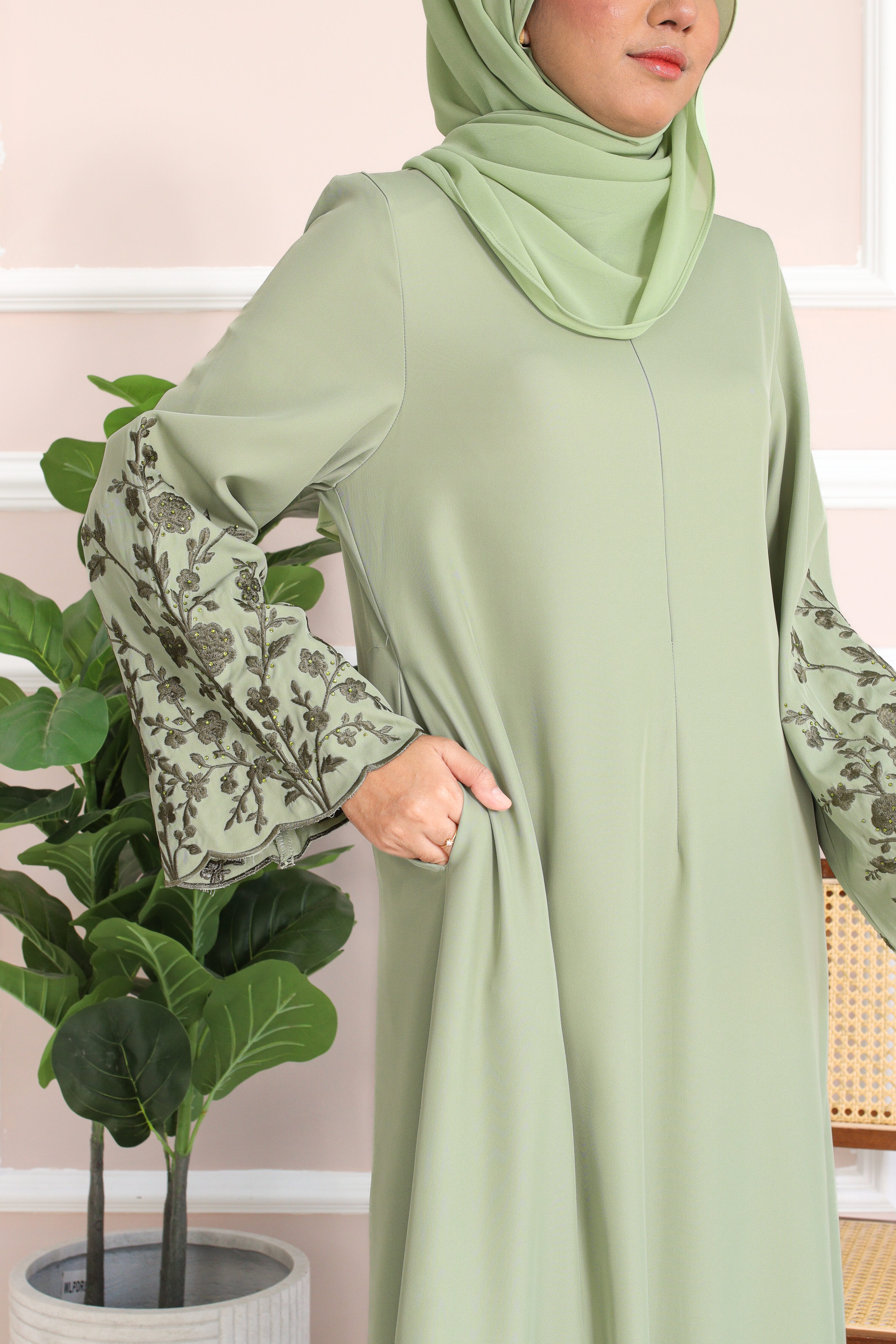 HUDA JUBAH - Sage Green