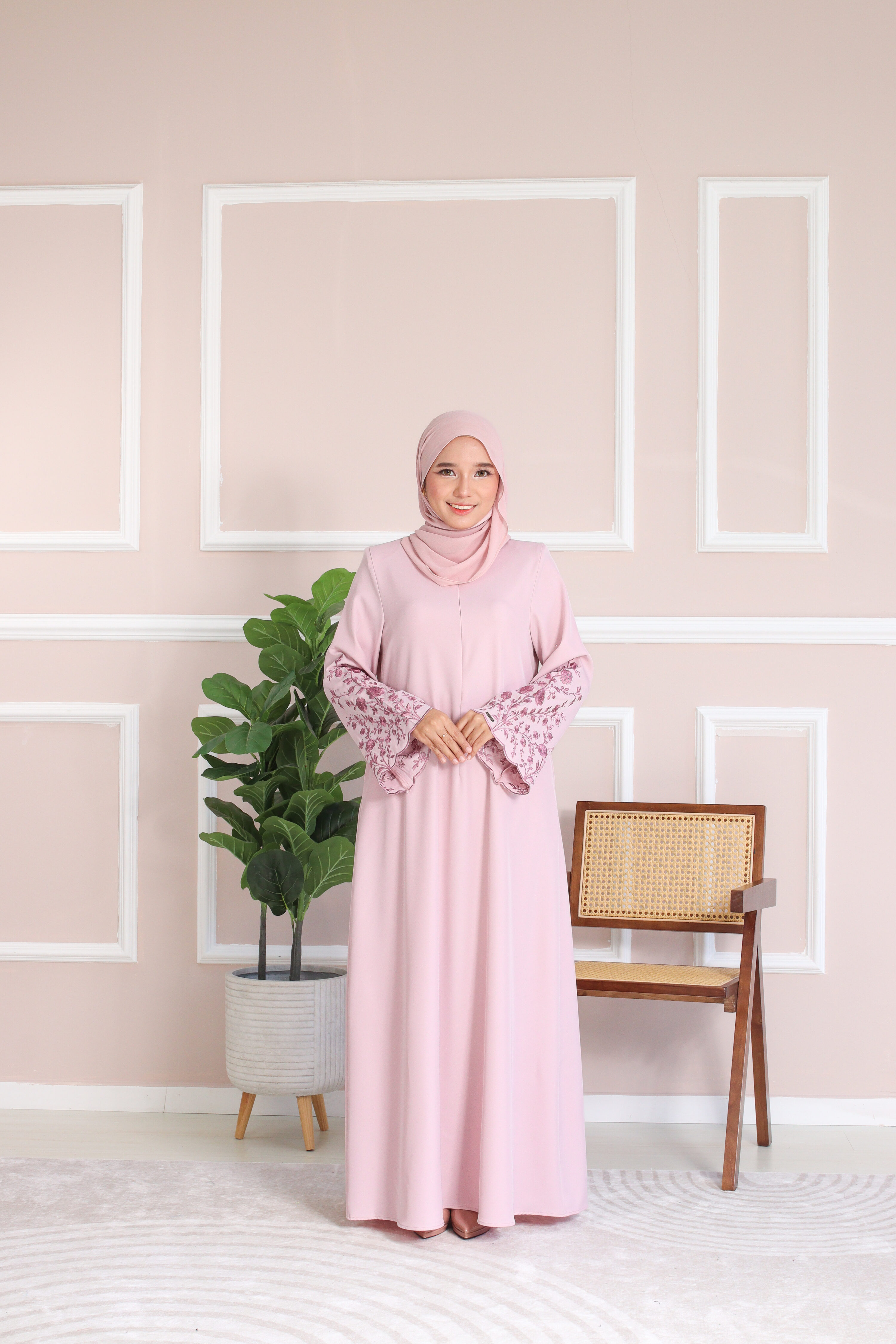 HUDA JUBAH - Soft Pink