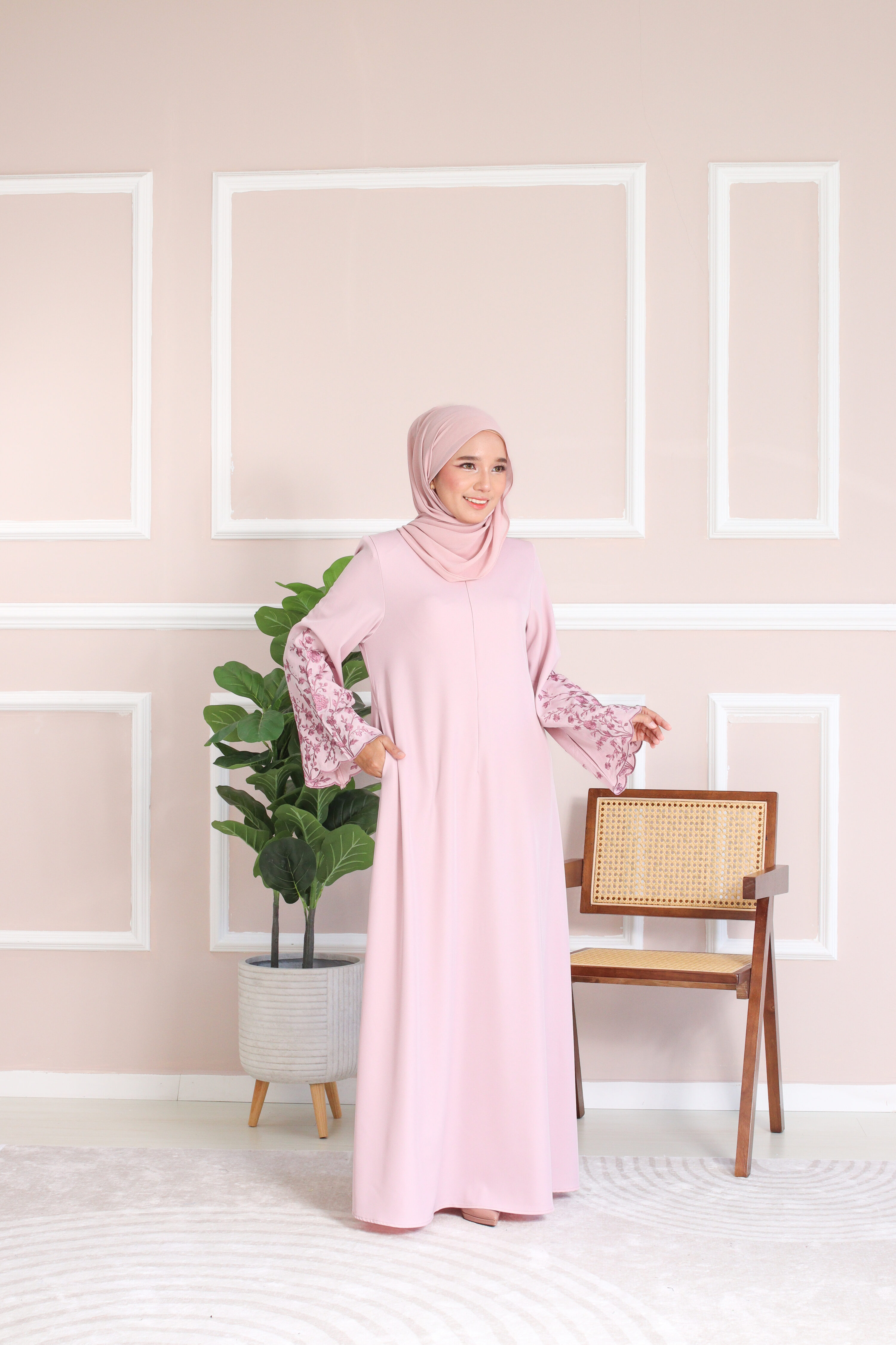 HUDA JUBAH - Soft Pink