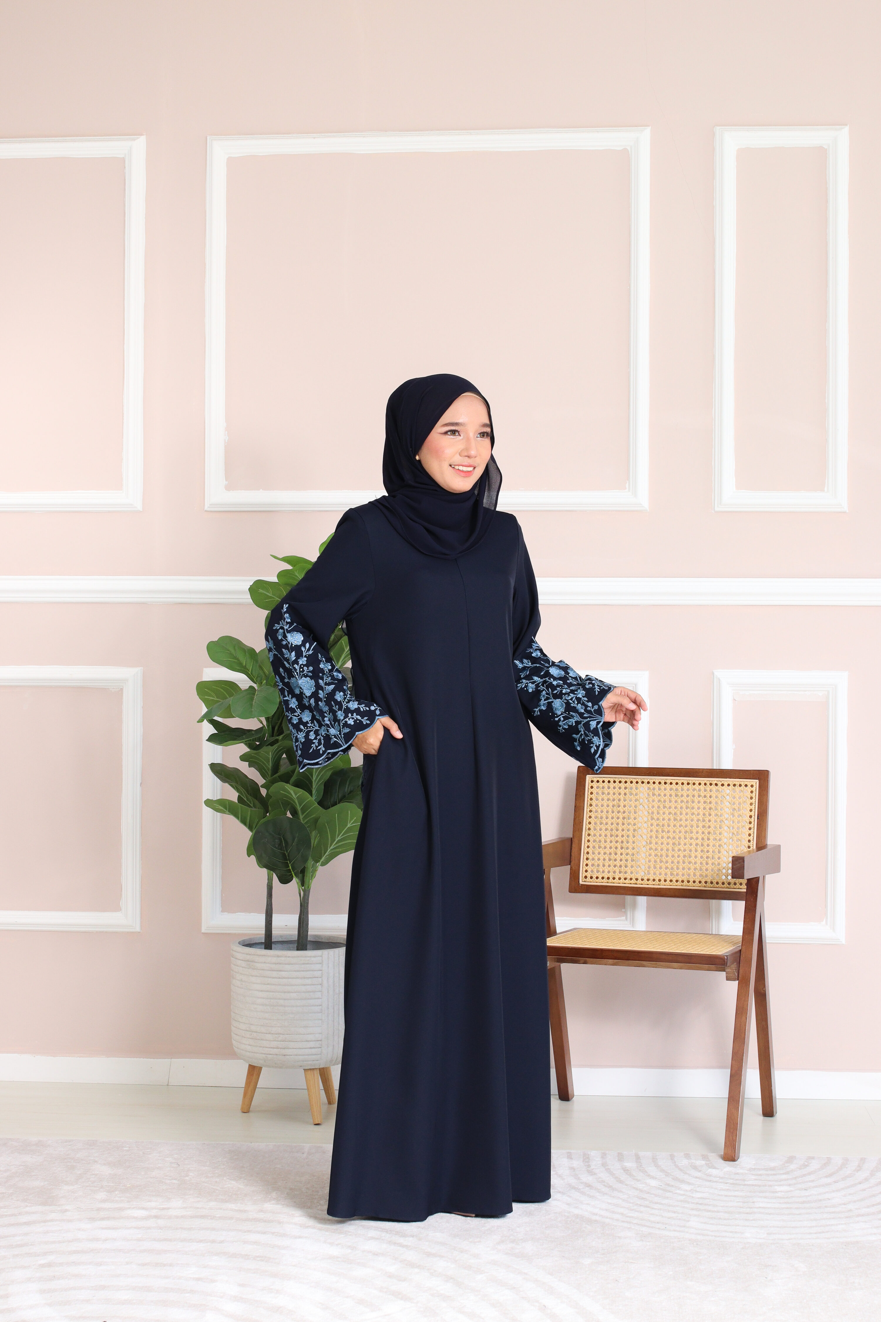 HUDA JUBAH - Navy Blue