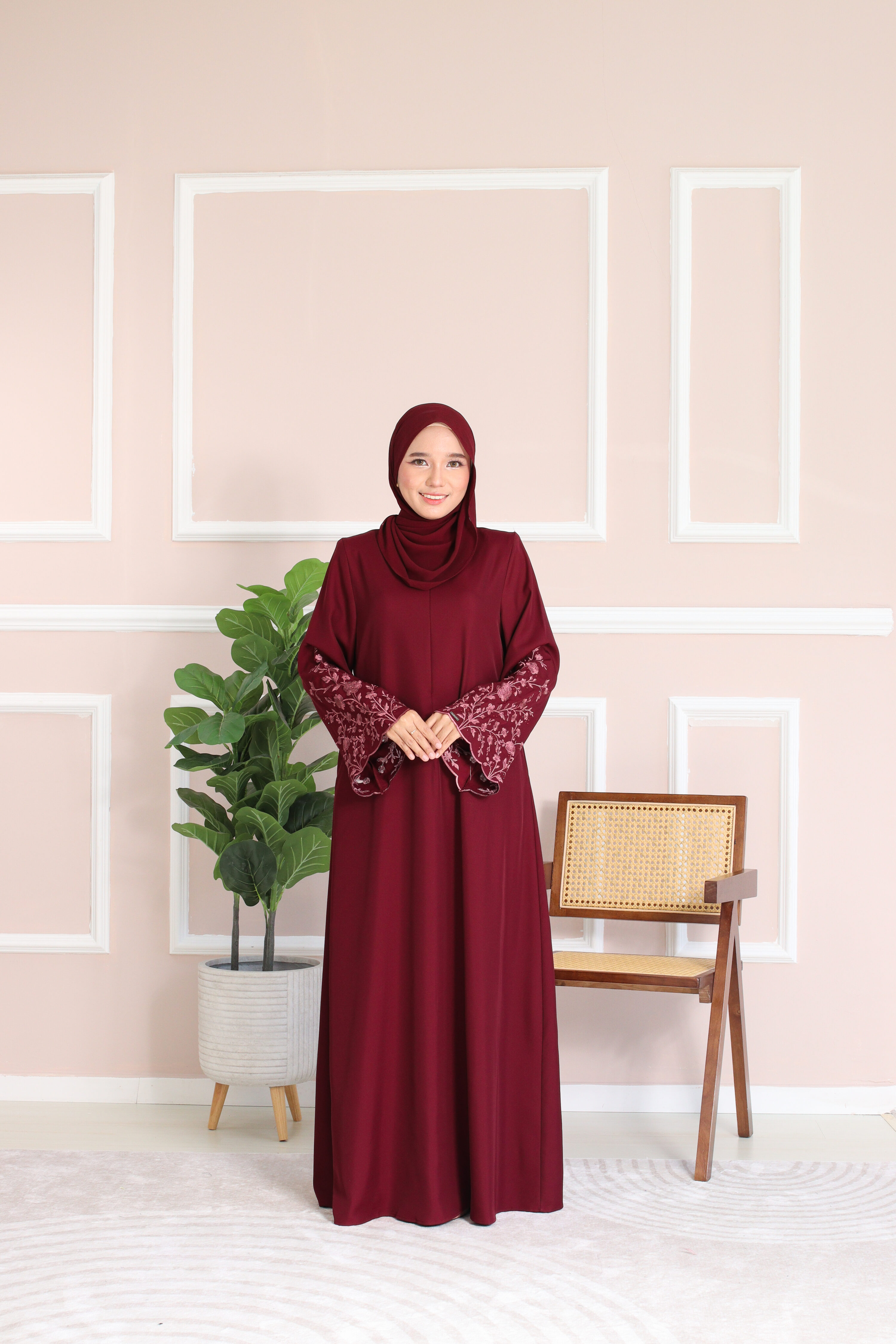 HUDA JUBAH - Maroon