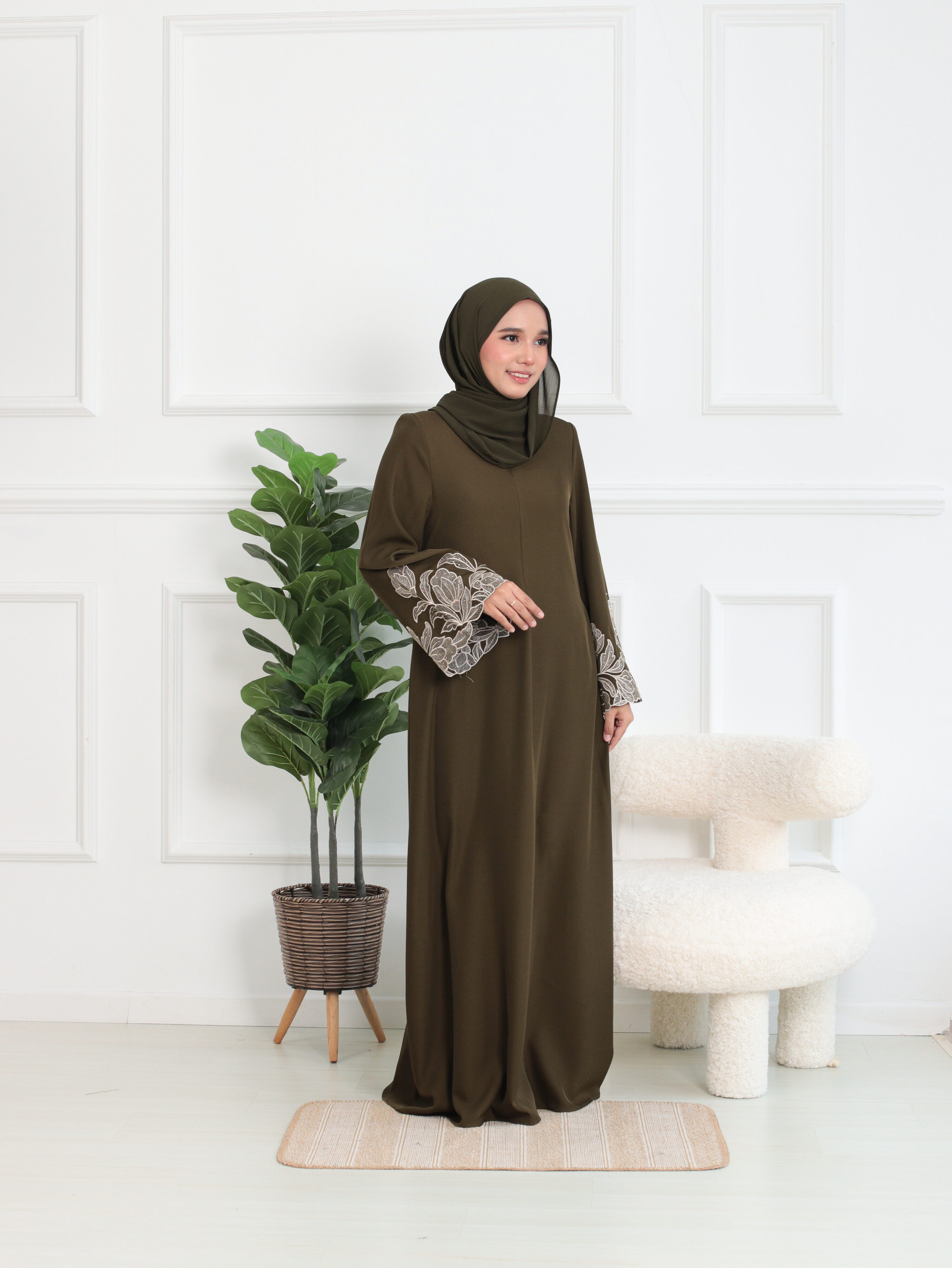 ABAYA THEA - Dark Olive