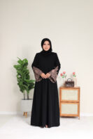 ABAYA DHIA- Black Rosegold