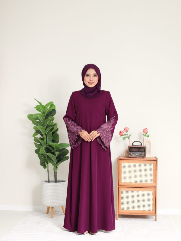 ABAYA DHIA- Plum